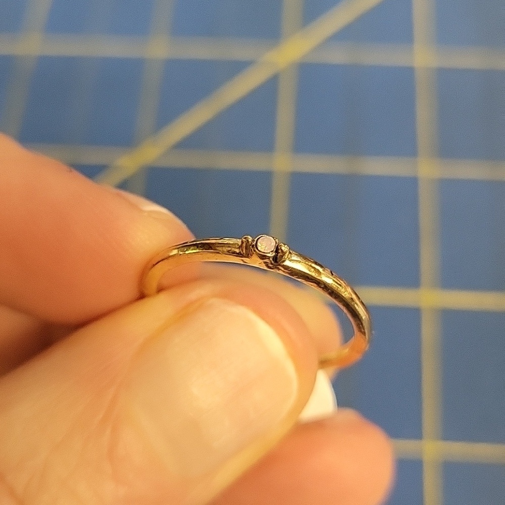 Diamond Faux Gold Tone Band Size 8